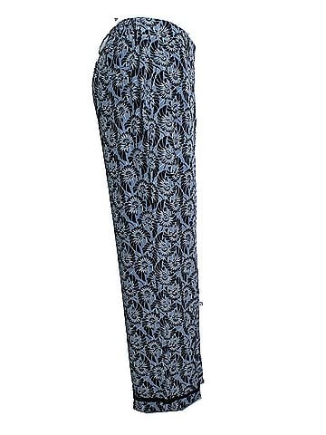 Prada Prada, blue floral printed silk casual pantalon (view 2)