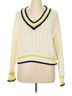 Wild Fable 100% Acrylic Solid Stripes Yellow White Pullover Sweater Size XL - photo 4