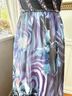 Cache Tie-dye Black Blue Purple Cocktail Dress Size 4 - photo 9
