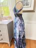 Cache Tie-dye Black Blue Purple Cocktail Dress Size 4 - photo 4