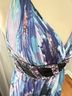 Cache Tie-dye Black Blue Purple Cocktail Dress Size 4 - photo 8