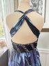 Cache Tie-dye Black Blue Purple Cocktail Dress Size 4 - photo 10