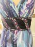 Cache Tie-dye Black Blue Purple Cocktail Dress Size 4 - photo 11