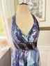 Cache Tie-dye Black Blue Purple Cocktail Dress Size 4 - photo 5