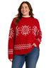 Talbots Fair Isle Red White Turtleneck Sweater Size XL - photo 1