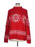 Talbots Fair Isle Red White Turtleneck Sweater Size XL - photo 4