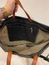 UASHMAMA Solid Black Leather Tote One size - photo 3