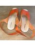 Trippen 100% Leather Orange Sandals Size 7 1/2 - photo 4