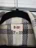 Bibi 100% Polyester Checkered-gingham Black White Gray Coat Size XL - photo 3