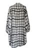 Bibi 100% Polyester Checkered-gingham Black White Gray Coat Size XL - photo 2