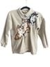 Escada Animal Print Ivory Brown Black Pullover Sweater Size S - photo 1