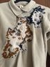 Escada Animal Print Ivory Brown Black Pullover Sweater Size S - photo 7