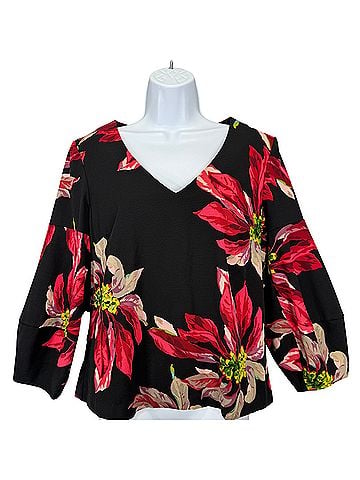 Trina Turk Yuka Floral Top 3/4 Sleeve Blouse (view 1)
