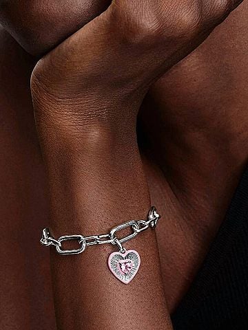 Pandora Heart Medallion Charm in Silver (view 2)