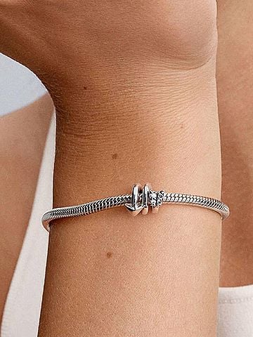 Pandora Twisting Arrow Charm in Silver (view 2)