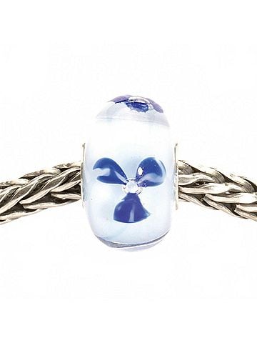 Trollbeads Women's Flower Glass Bead Charm in Blue (view 2)