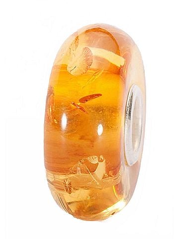 Trollbeads Women's Maple Syrup Glass Bead Charm in Yellow (view 2)