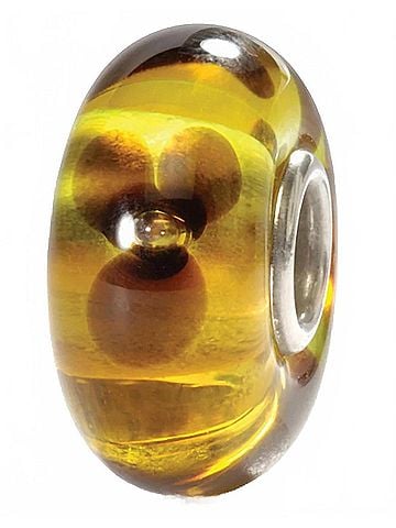 Trollbeads Women's Translucent Flower Glass Bead Charm in Yellow (view 2)