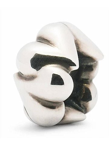 Trollbeads Women's Organic Hearts Bead Charm in Silver (view 1)