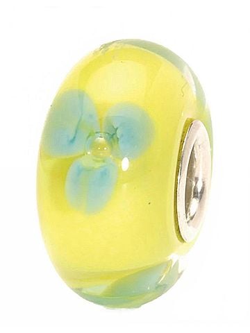 Trollbeads Women's Flower Glass Bead Charm in Turquoise (view 1)