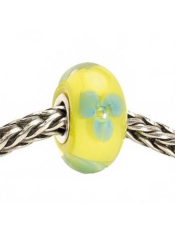 Trollbeads Women's Flower Glass Bead Charm in Turquoise (view 2)