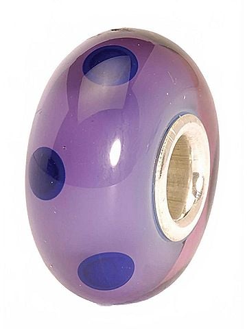 Trollbeads Women's Dot Glass Bead Charm in Purple (view 1)