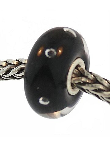Trollbeads Women's Bubbles Glass Bead Charm in Black (view 1)