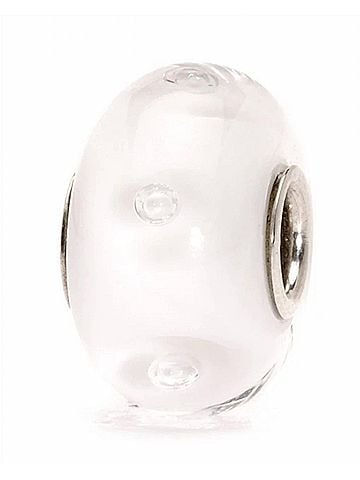 Trollbeads Women's Bubbles Glass Bead Charm in White (view 1)