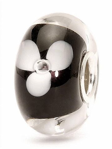 Trollbeads Women's Flower Glass Bead Charm in White (view 1)