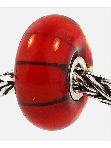 Trollbeads Women's Pumpkin Glass Bead Charm in Red (view 2)