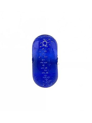 Trollbeads Women's Silver Trace Glass Bead Charm in Blue (view 1)