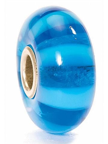 Trollbeads Women's Stripe Glass Bead Charm in Turquoise (view 1)