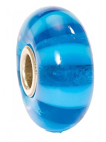 Trollbeads Women's Stripe Glass Bead Charm in Turquoise (view 2)