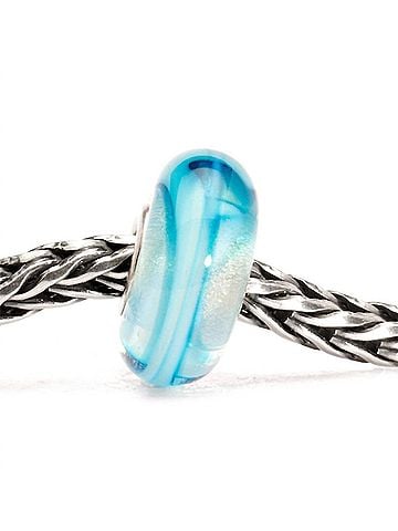 Trollbeads Women's Ribbon Glass Bead Charm in Turquoise (view 1)