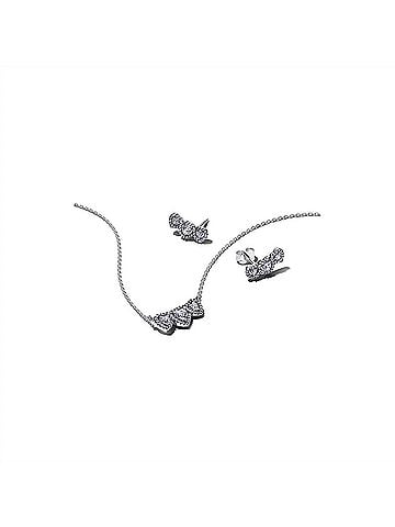 Pandora Halo Heart Trio Jewelry Gift Set in Silver (view 1)