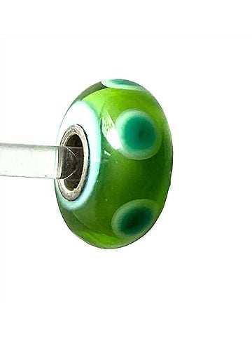 Trollbeads Women's Universal Unique Dot Bead Charm in Green (view 1)