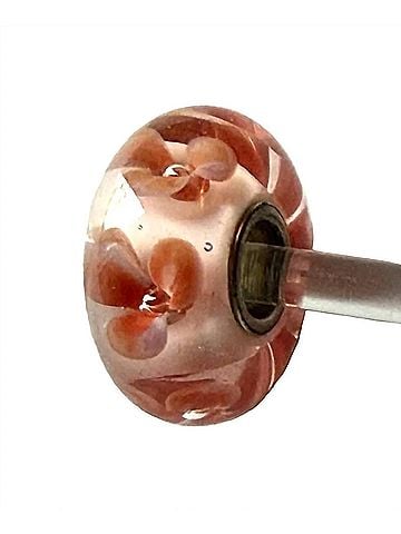 Trollbeads Women's Universal Unique Bubble Flower Bead Charm in Peach (view 1)