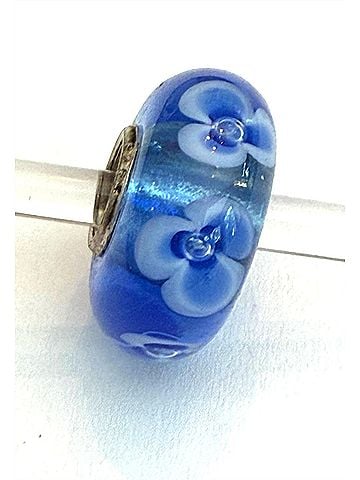 Trollbeads Women's Universal Charm Bead in Unique Blue/White (view 1)