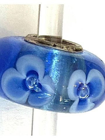 Trollbeads Women's Universal Charm Bead in Unique Blue/White (view 2)