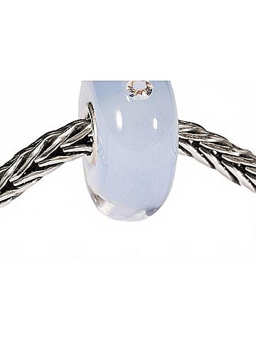 Trollbeads Women's Baby Boy Glass Bead Charm in Silver (view 2)