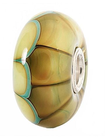 Trollbeads Women's Glass Bead Charm in Aqua Edge Pumpkin (view 1)