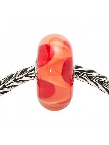 Trollbeads Women's Wave Glass Bead Charm in Coral (view 2)