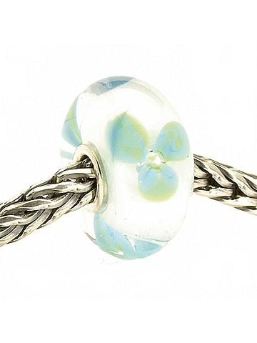 Trollbeads Women's Flower Glass Bead Charm in Ice (view 2)