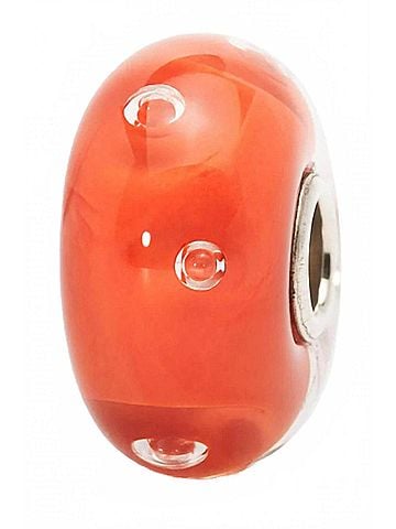 Trollbeads Women's Bubbles Glass Bead Charm in Peach (view 1)