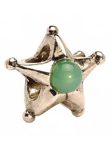 Trollbeads Women's Taurus Star Bead Charm in Green/ Gold (view 1)