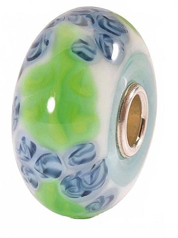 Trollbeads Women's Flax Glass Bead Charm in Blue/ Green (view 1)