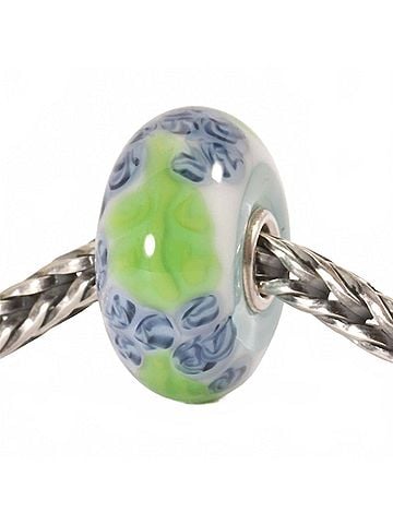Trollbeads Women's Flax Glass Bead Charm in Blue/ Green (view 2)