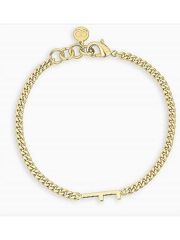 Gorjana Wilder Alphabet Bracelet - F in Gold (view 1)