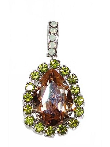 Mariana Women's Evergreen Earrings in Amber/ Green/ White (view 1)