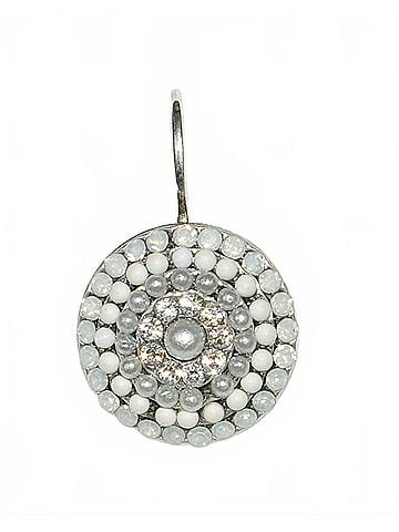 Mariana Women's Forever Starburst Earrings in Clear/ White/ Pearl (view 1)